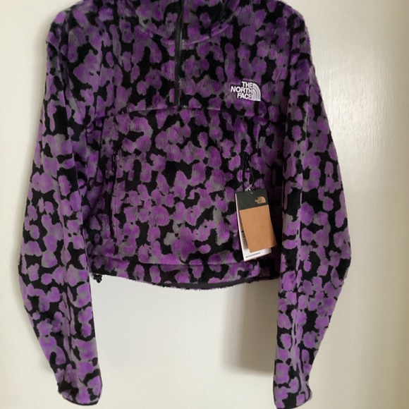 The North Face Osito Purple Leopard Print QTR Zip Gravity Jacket, W Size XS, NWT - Picture 14 of 14